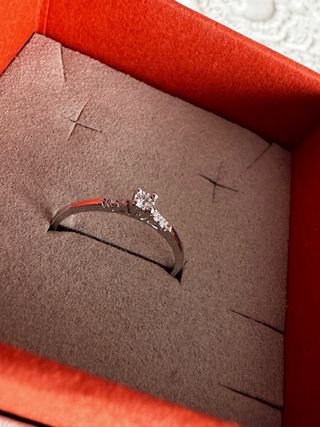 Anillo Oro Blanco Diamante Lecarre