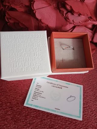 Anillo Oro Blanco Diamante Lecarre