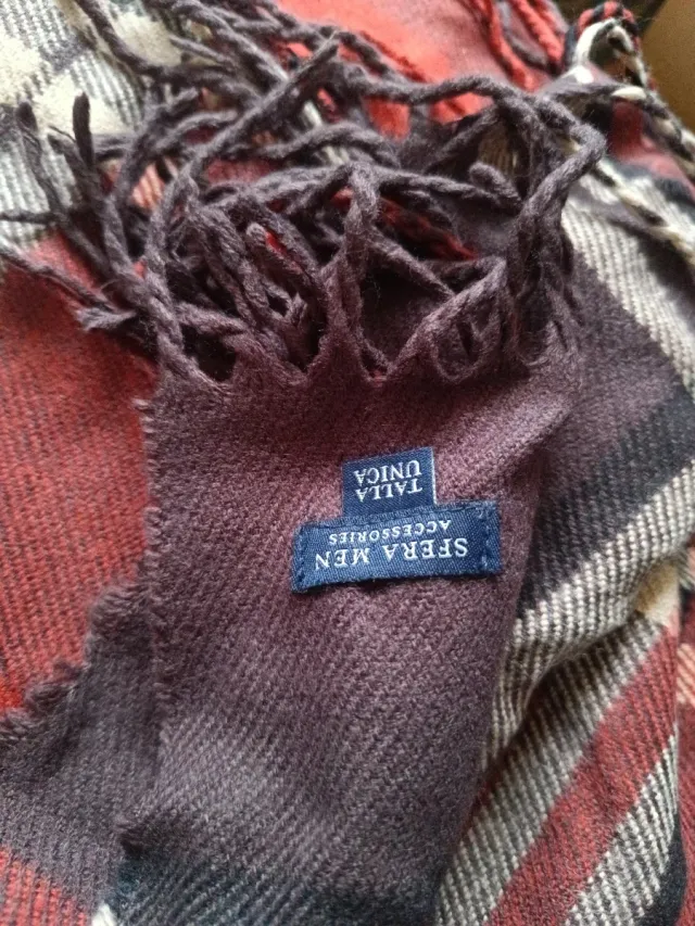 Bufanda a cuadros hombre