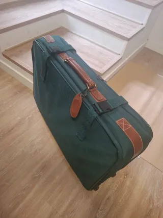 Maleta Saxoline Vintage Verde y Marrón