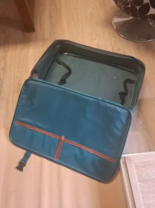 Maleta Saxoline Vintage Verde y Marrón