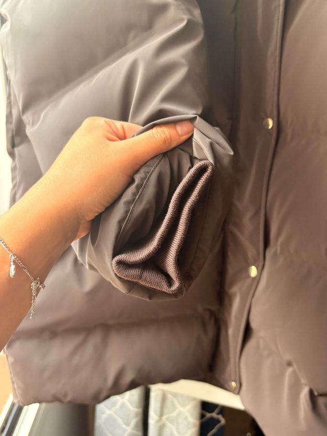 Chaqueta acolchada ZARA marrón