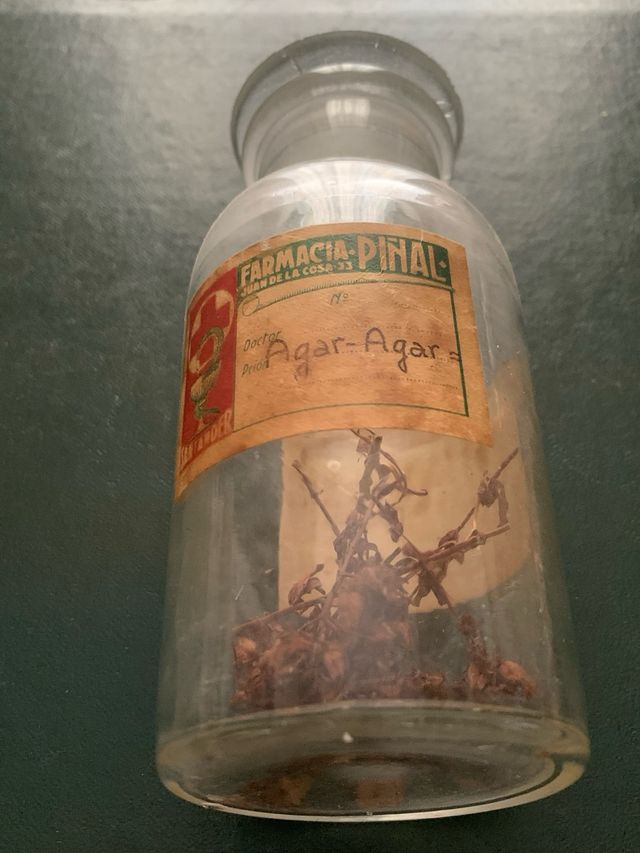 Antiguos Frascos Farmacia Agar-Agar