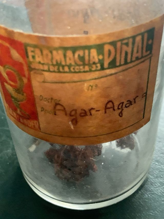 Antiguos Frascos Farmacia Agar-Agar