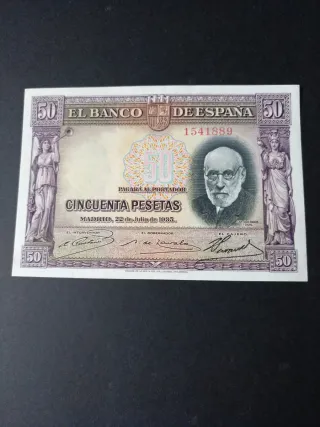 50 Pesetas Banco de España 1935.