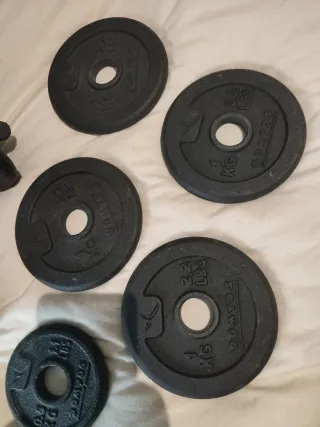 Mancuernas ajustables 2kg, 1kg y 0,5kg