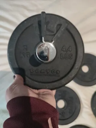 Mancuernas ajustables 2kg, 1kg y 0,5kg