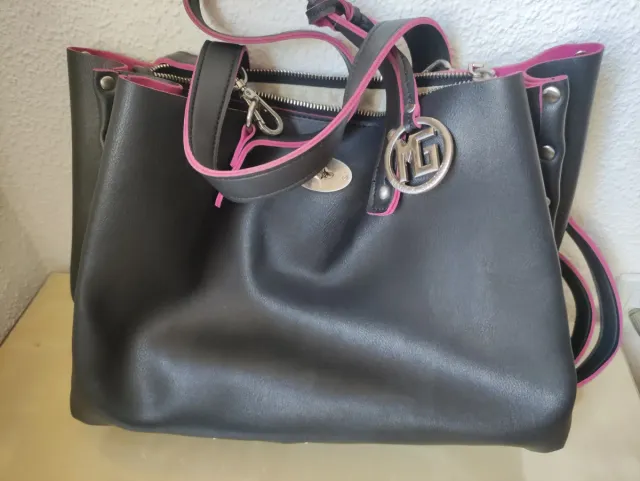 Bolso Negro y Rosa Mujer