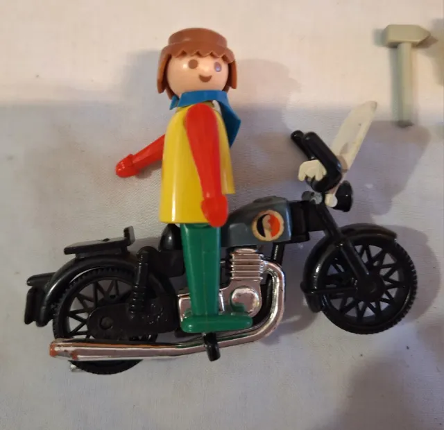 Lote Playmobil: Moto, Figura e Accessori