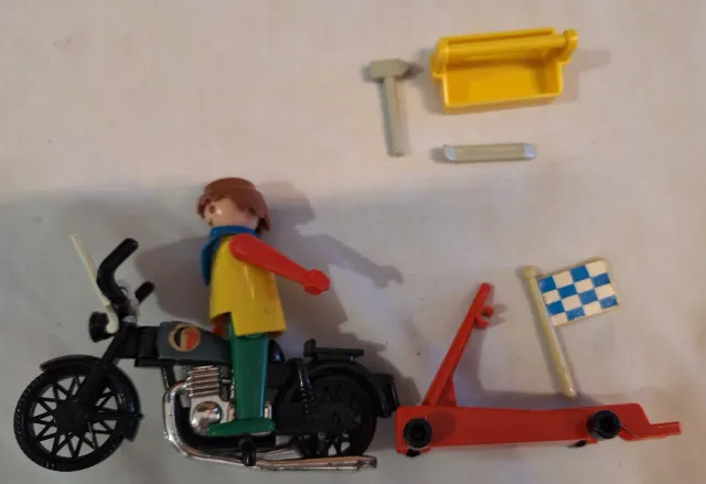 Lote Playmobil: Moto, Figura e Accessori