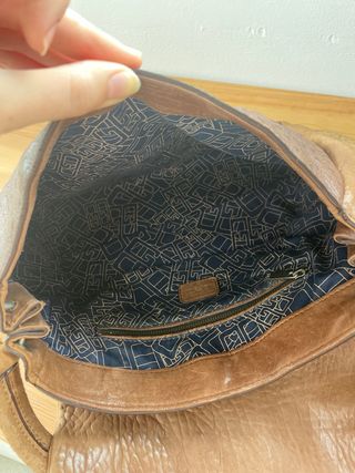 Bolso Gloria Ortiz Piel Beige y Marrón