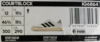 Zapatillas Adidas CourtBlock Blancas y Verdes