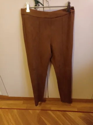 Pantalones de antelina  marrones