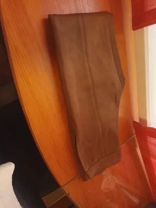 Pantalones de antelina  marrones