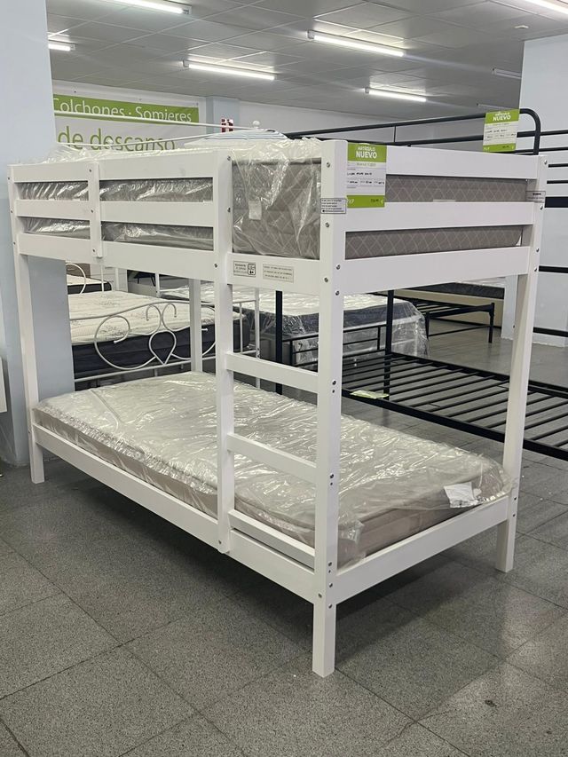 Litera blanca de madera NUEVA !