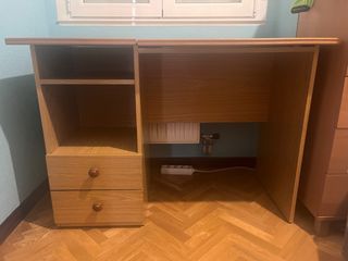 Escritorio madera 2 cajones