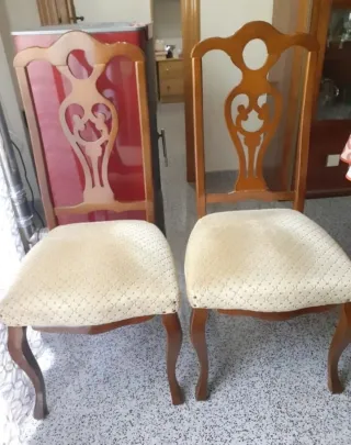 Mesa de madera y 6 sillas