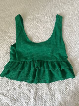 Completo Top e Shorts Verdi Shein