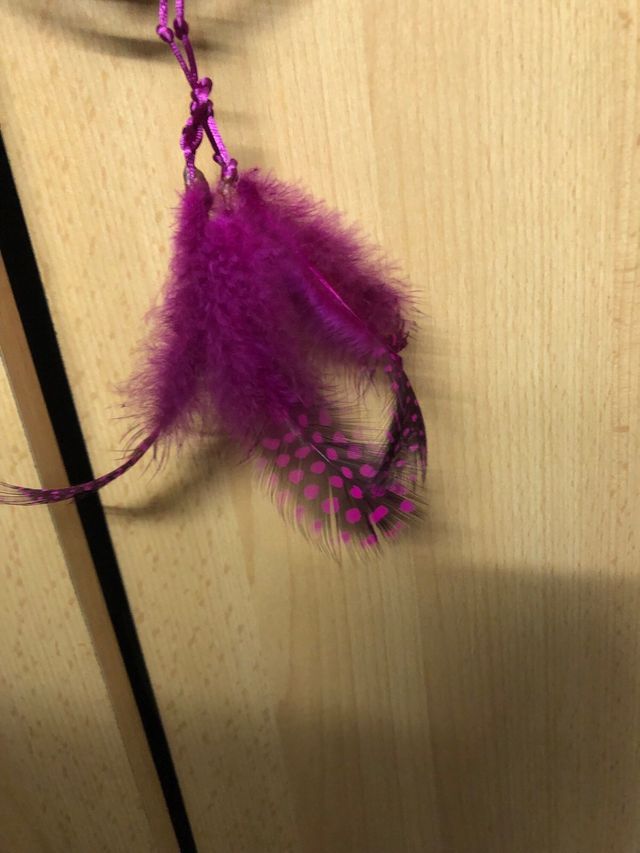 Atrapasueños morado hecho a mano