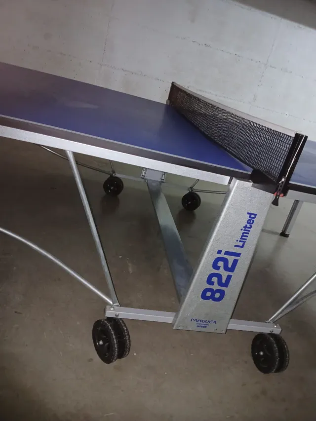 Mesa de ping-pong plegable.