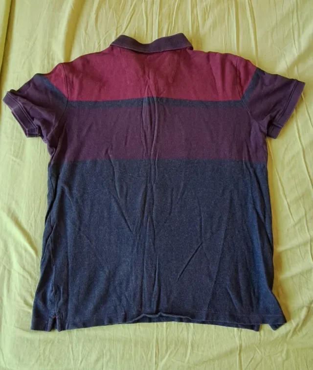 Polo Calvin Klein Rayas Rojo y Gris