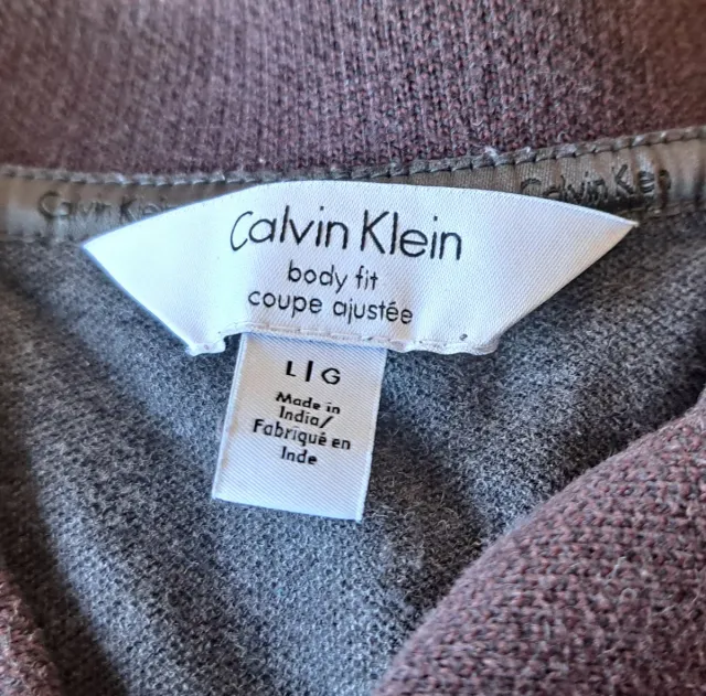 Polo Calvin Klein Rayas Rojo y Gris