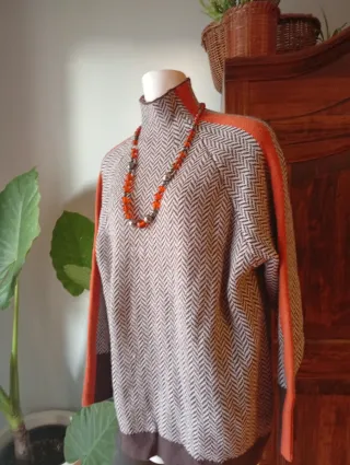 Maglione donna fantasia spina di pesce