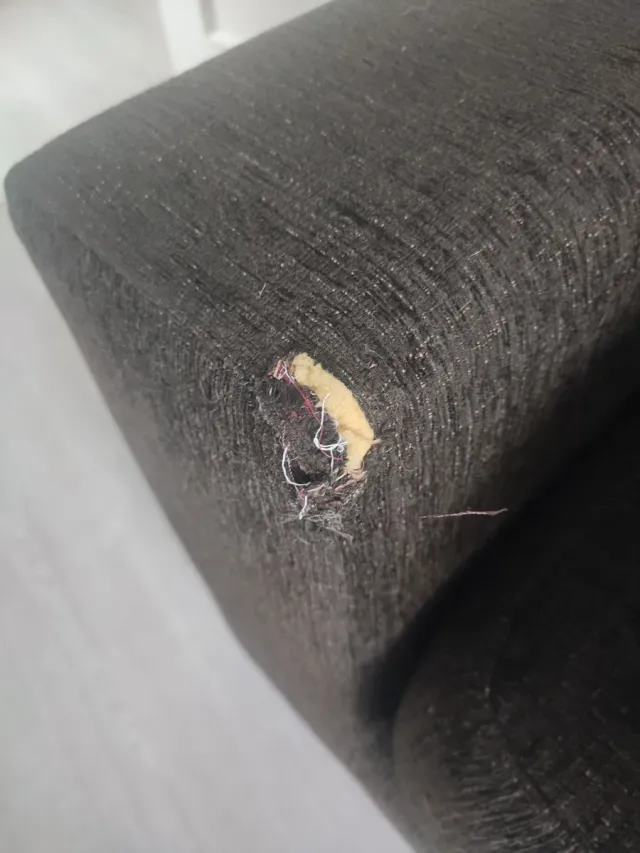 Puff Sillón Tela Marrón Oscuro