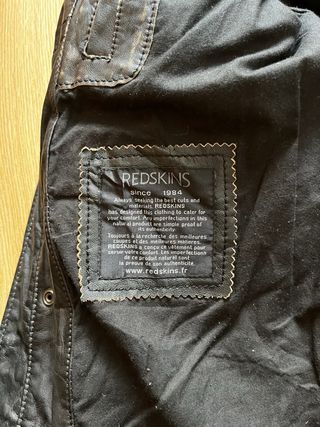 Cazadora de cuero Redskins original.