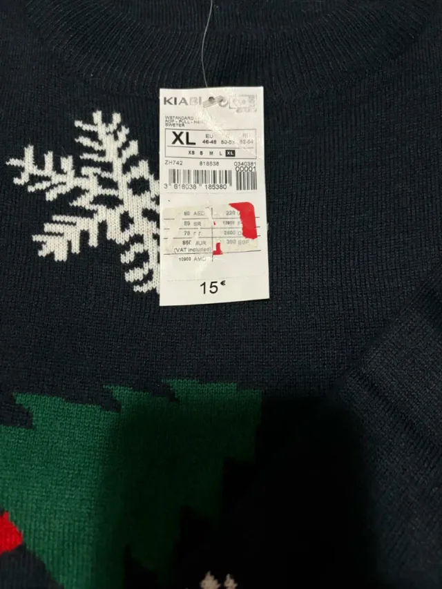 Jersey Navideño Azul Talla xl