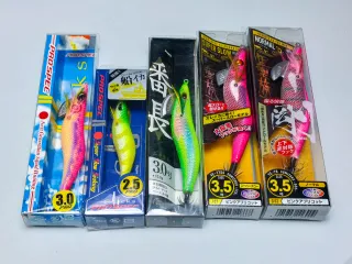 Señuelos Eging PROSPEC KANJI, EVERGREEN y sumizoku