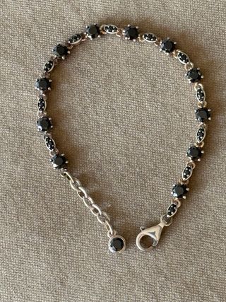 Pulsera Plata con Circonitas Negras.