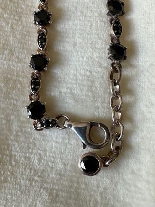 Pulsera Plata con Circonitas Negras.