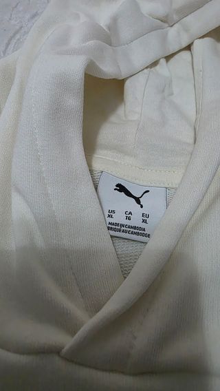 Sudadera Puma Blanca Talla XL