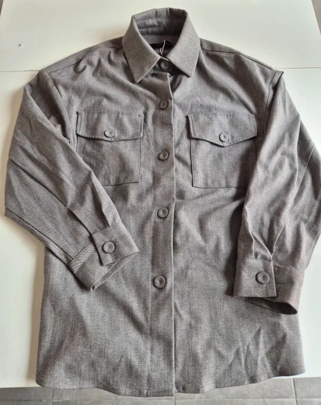 Sobrecamisa Mango Gris