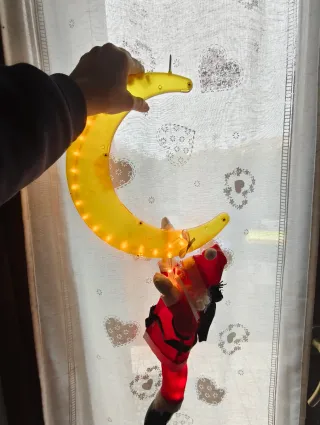 Decorazione Natale Babbo Natale Luna