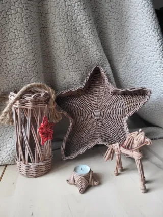 Cesta stella, portacandele e cavalluccio