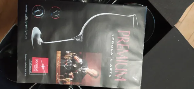 Juego de 6 copas de vino de cristal