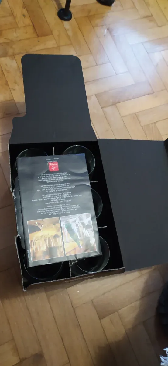 Juego de 6 copas de vino de cristal