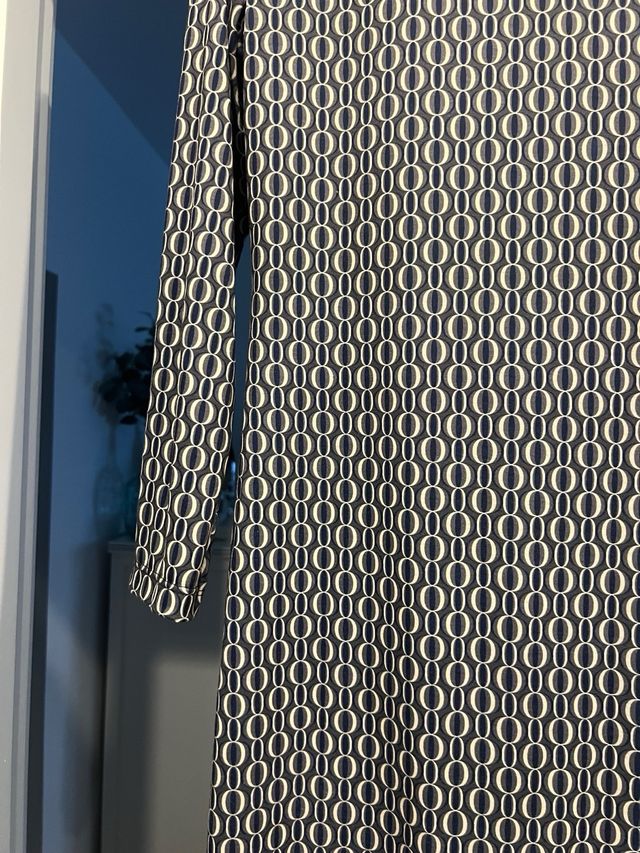 Vestido largo estampado geométrico