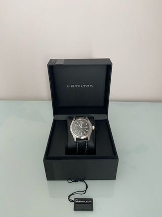 Reloj Hamilton Negro y Plateado Automático