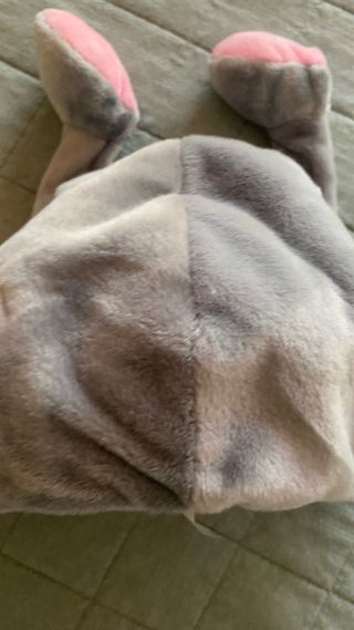 Gorro Hipopótamo Gris y Rosa,