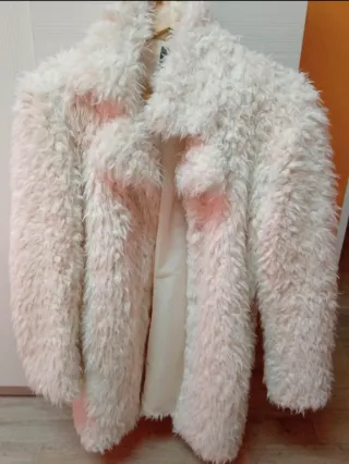 Abrigo pelo blanco Atmosphere Talla M