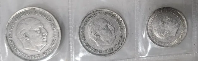 Lote monedas Franco con funda