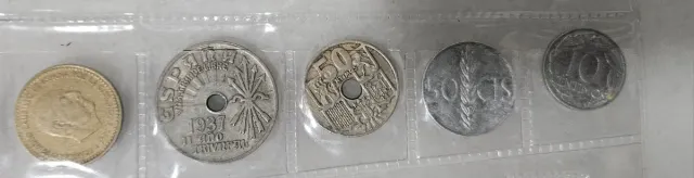 Lote monedas Franco con funda