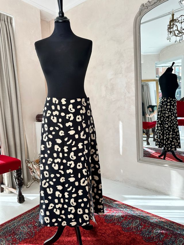 Falda larga estampado animal print