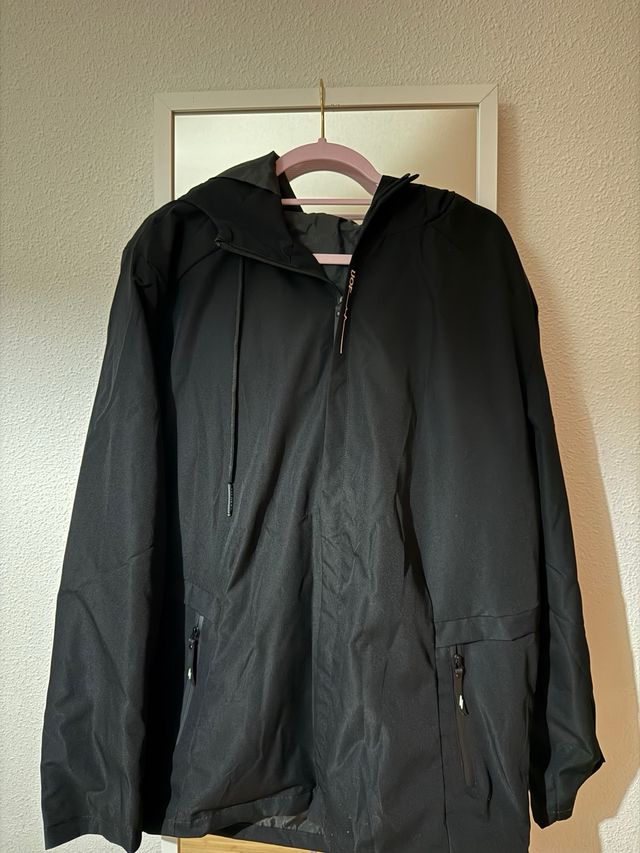 Chaqueta cortavientos negra hombre