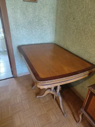Mueble vitrina vintage, mesa y aparador con espejo