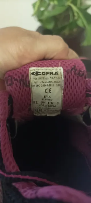 Scarpe antinfortunistiche Cofra donna nere/rosa