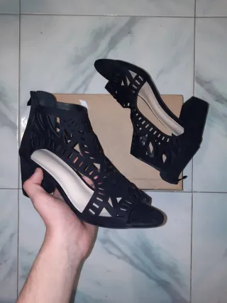 Scarpe Nere Con Tacco Donna Taglia 39